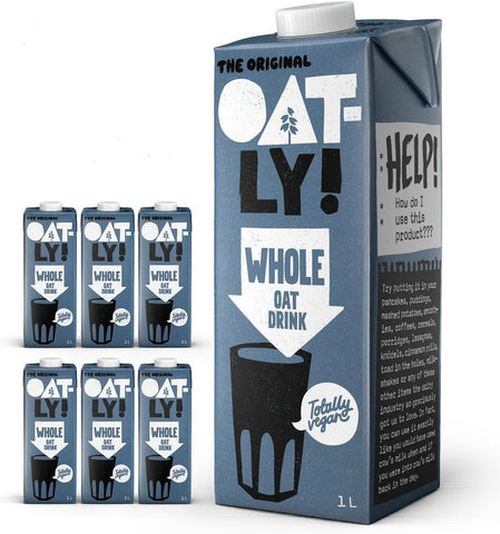 Oatly Whole Oat Drink 1 Litre (Pack of 6)