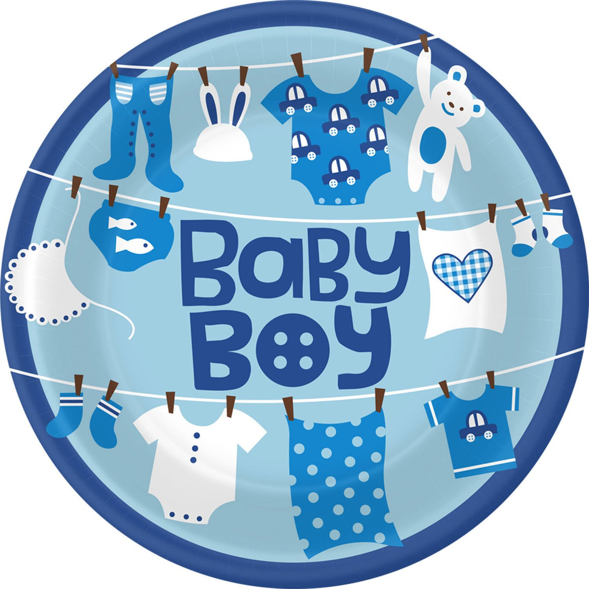 Cute As a Button- Boy Lunch Plates