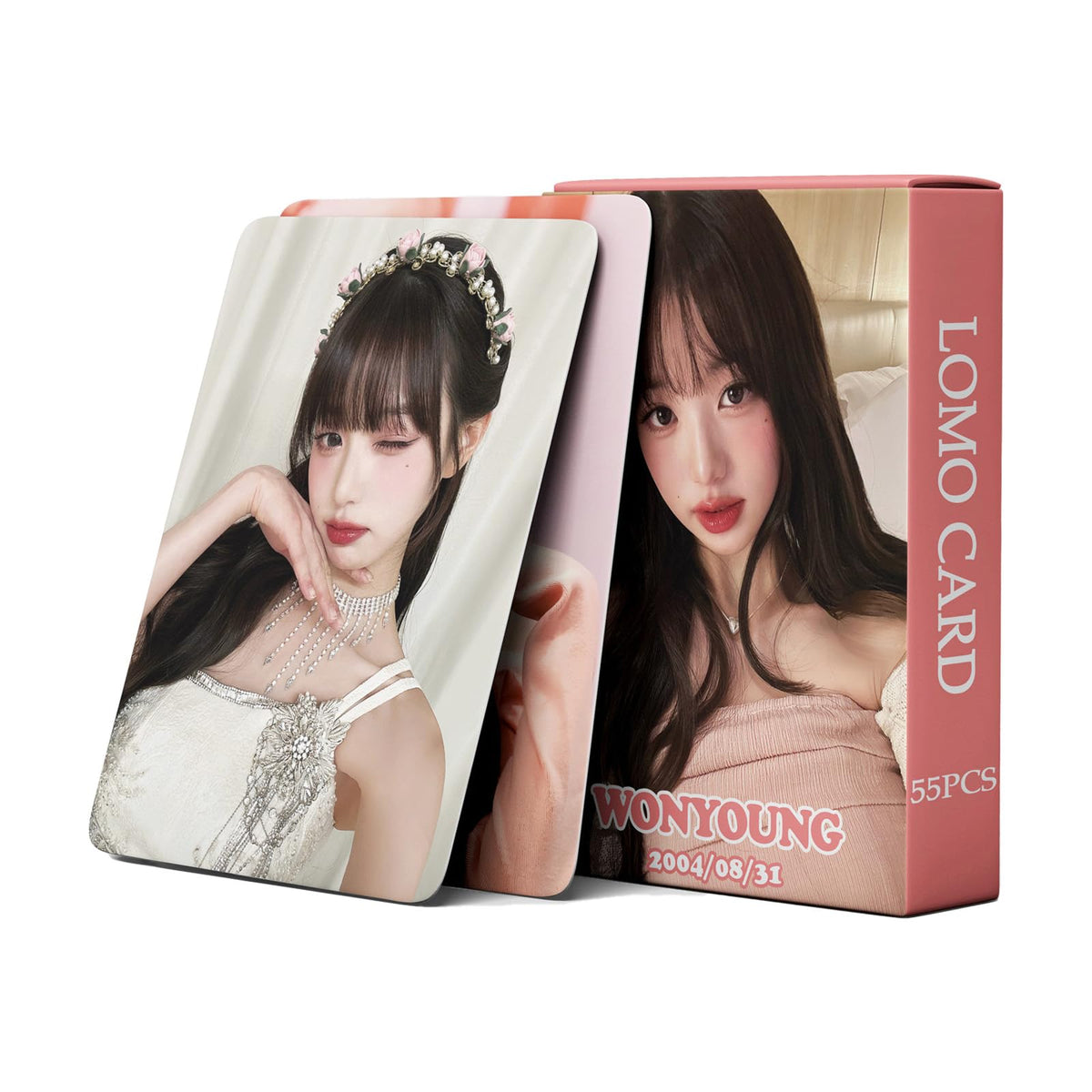 FOURBOM Jang WonYoung Photocards 55 PCS IVE Won Young Album Photo Cards KPOP Gift Lomo Cards Merch for WonYoung Boys and Girls Won Young Merchandise