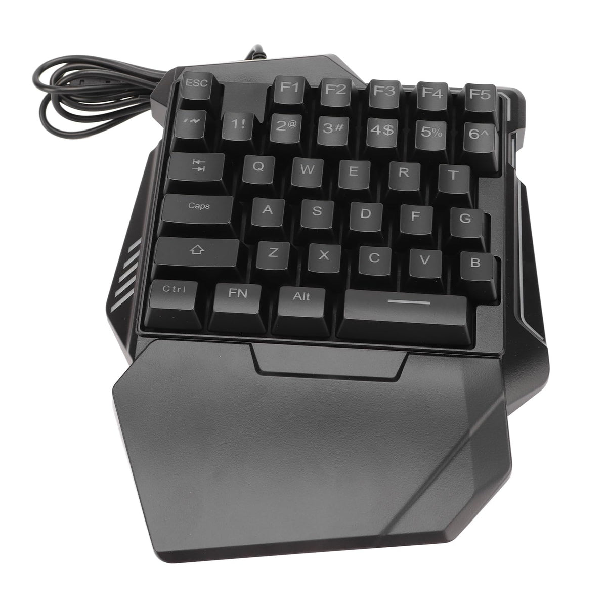 CCYLEZ G7 RGB Backlight Ergonomic One Handed Keyboard for Win35 Keys One Handed Gaming Keyboard for OS for Android Portable Mini Keyboard for Home Travel Office