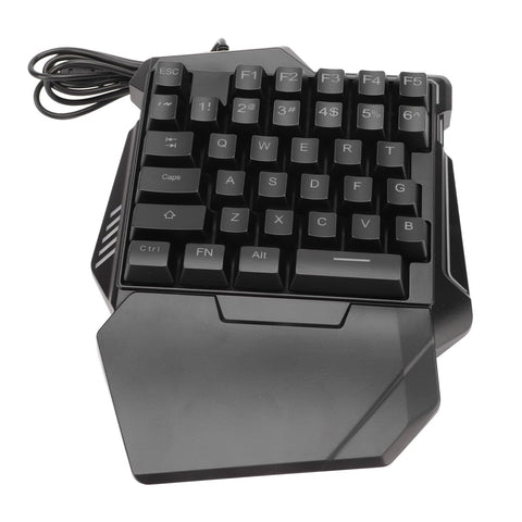 CCYLEZ G7 RGB Backlight Ergonomic One Handed Keyboard for Win35 Keys One Handed Gaming Keyboard for OS for Android Portable Mini Keyboard for Home Travel Office
