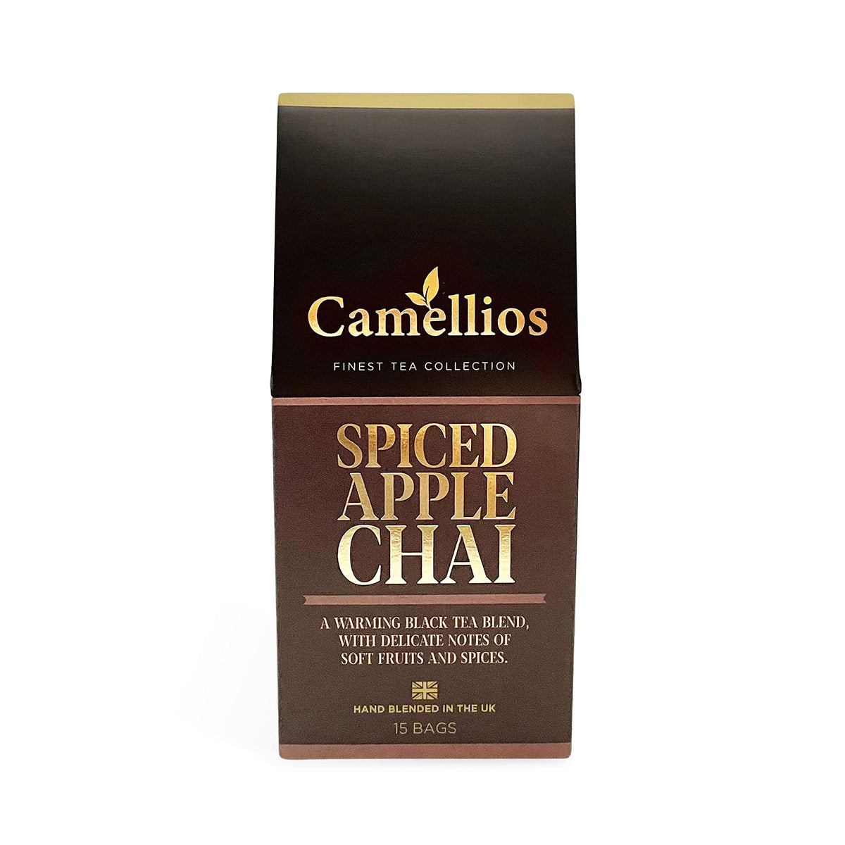 Spiced Apple Chai, Pyramid Tea Bags, Camellios (15 Tea Bags, 1 Pack)