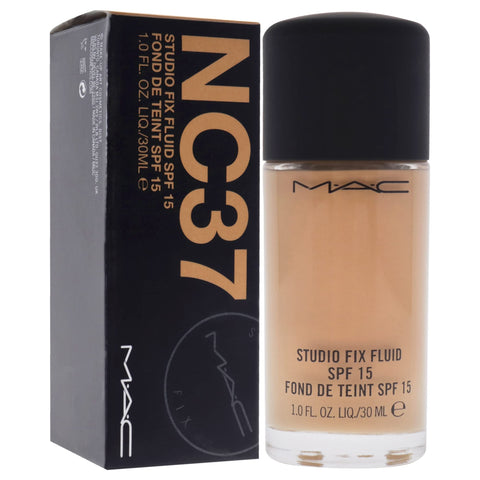 MAC Studio Fix Fluid Foundation SPF5, NC37, Clean, 1 Fl Oz (103522)