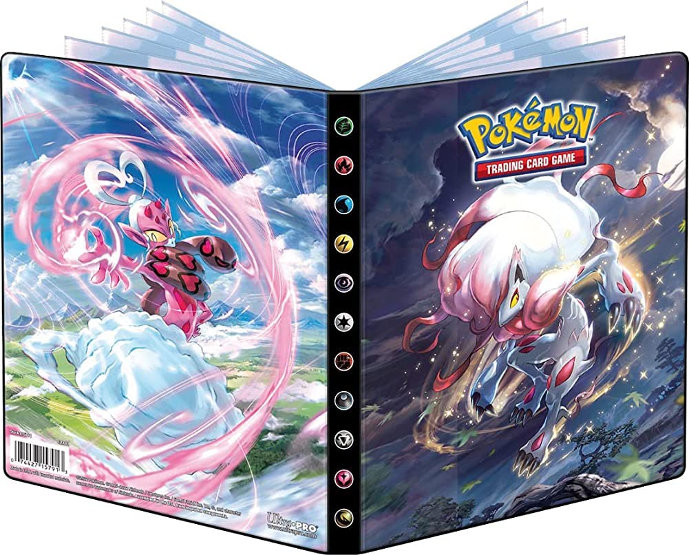 Ultra PRO - Pokemon Sword and Shield 4 Pocket Portfolio for Collectible Trading Cards, Gaming Cards and Any Standard Size card, Holds 40 Single Loaded Cards