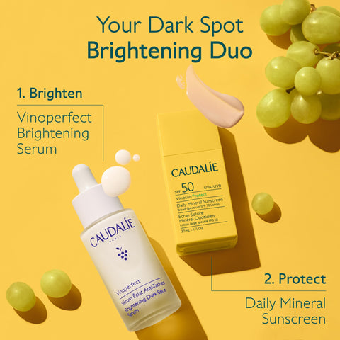 Caudalie Dark Spot Brightening Serum & Sunscreen SPF 50 Set