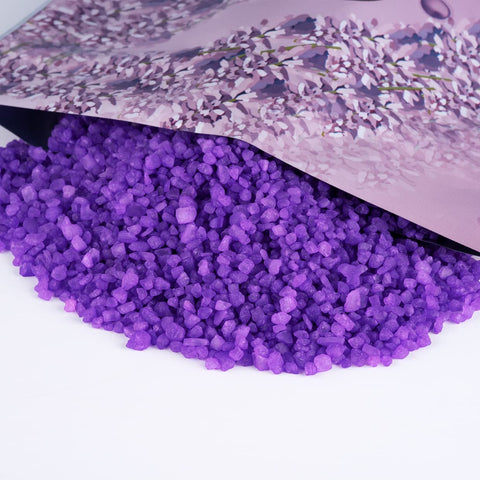 Bath Sea Salt Lavender - set 3x1000g (zipper) with Natural Lavender Essential Oil - Lavender Bath Salts - Best for Good Sleep - Stress Relief - Beauty - Relaxing - Bathing - Body Care - Wellness - Spa