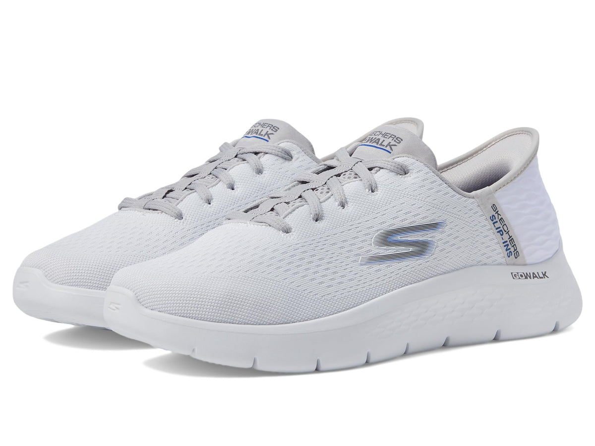 Skechers Men's Go Walk Flex-New World Sneaker, White/Grey, 8.5