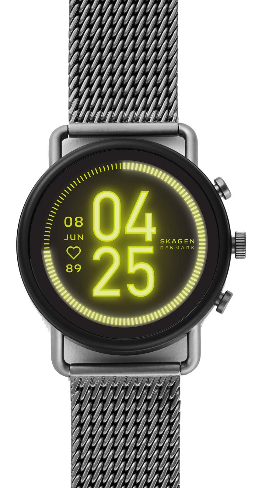 Skagen Watch for Men Smartwatch, Falster 3 Stainless Steel Touchscreen Smartwatch with Speaker, Heart Rate, NFC, and Smartphone Notifications SKT5200