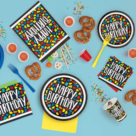 Colorful Mosaic Birthday Paper Party Cups, 8 Ct.
