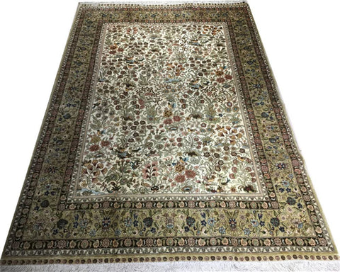 YAMEILEGEND YAMEI LEGEND Size 4 feet x 6 feet pure handmade silk carpet retro 100% silk art tapestry use and collection art carpet