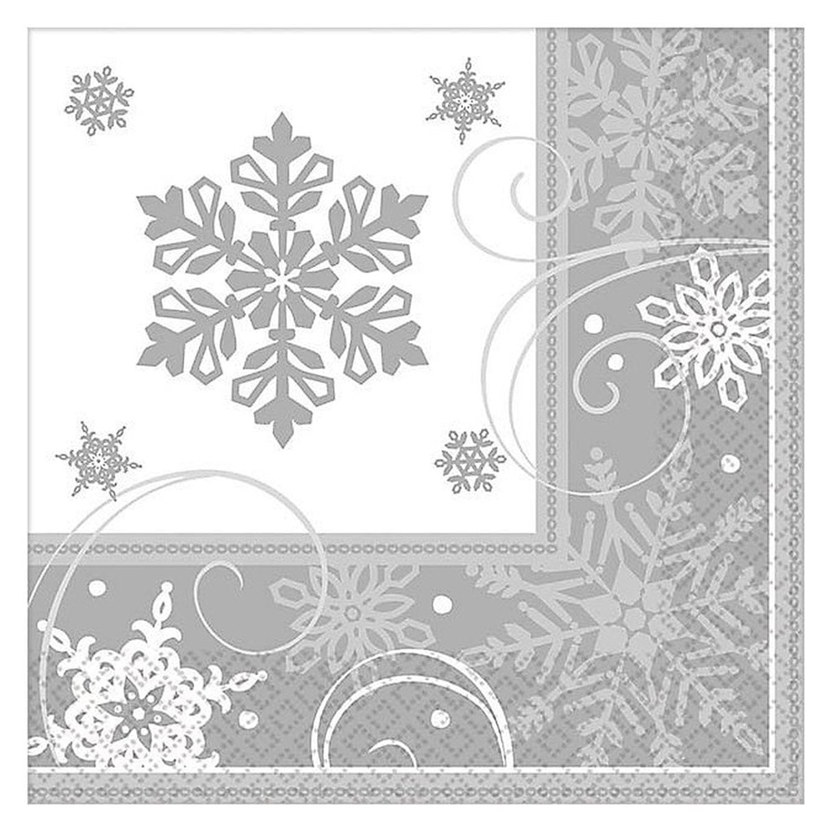 Sparkling Snowflake Christmas Party Tableware
