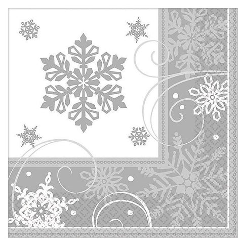 Sparkling Snowflake Christmas Party Tableware