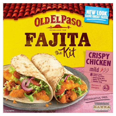 Old El Paso Mexican Oven Baked Crispy Chicken Fajita Kit, 555g