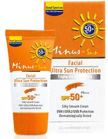 Minus Sun SPF50 PA+++ 15g Ivory Facial Ultra Sun Protection UVA1/UVA2/UVB Smooth