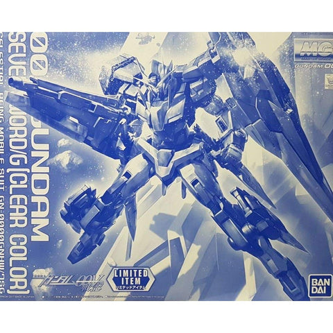 GN-0000GNHW/7SG 00 Gundam Seven Sword/G [Gunpla Expo Exclusive Clear Color]: Master Grade Gundam 00 1/100 Model Kit + 1 Official Japanese Gundam Trading Card Bundle (MG / 22255)