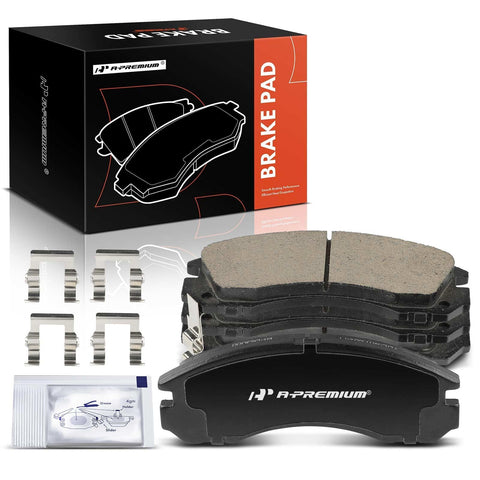 A-Premium Front Ceramic Disc Brake Pads Set Compatible with Mitsubishi Outlander, Outlander PHEV, Galant, 3000GT, Diamante, Eclipse, Montero, Montero Sport & Dodge Stealth & Plymouth Laser, 4 Pcs