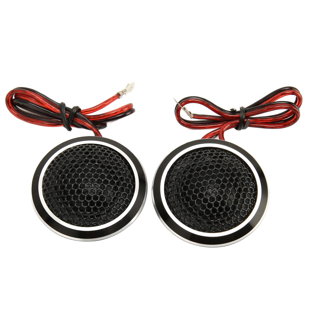 2Pcs Car Tweeters, 25mm 150W Silk Dome Tweeters, Compact Design Aluminium Alloy Car Dome Tweeters for Vehicle 2 Way System, Pair Black