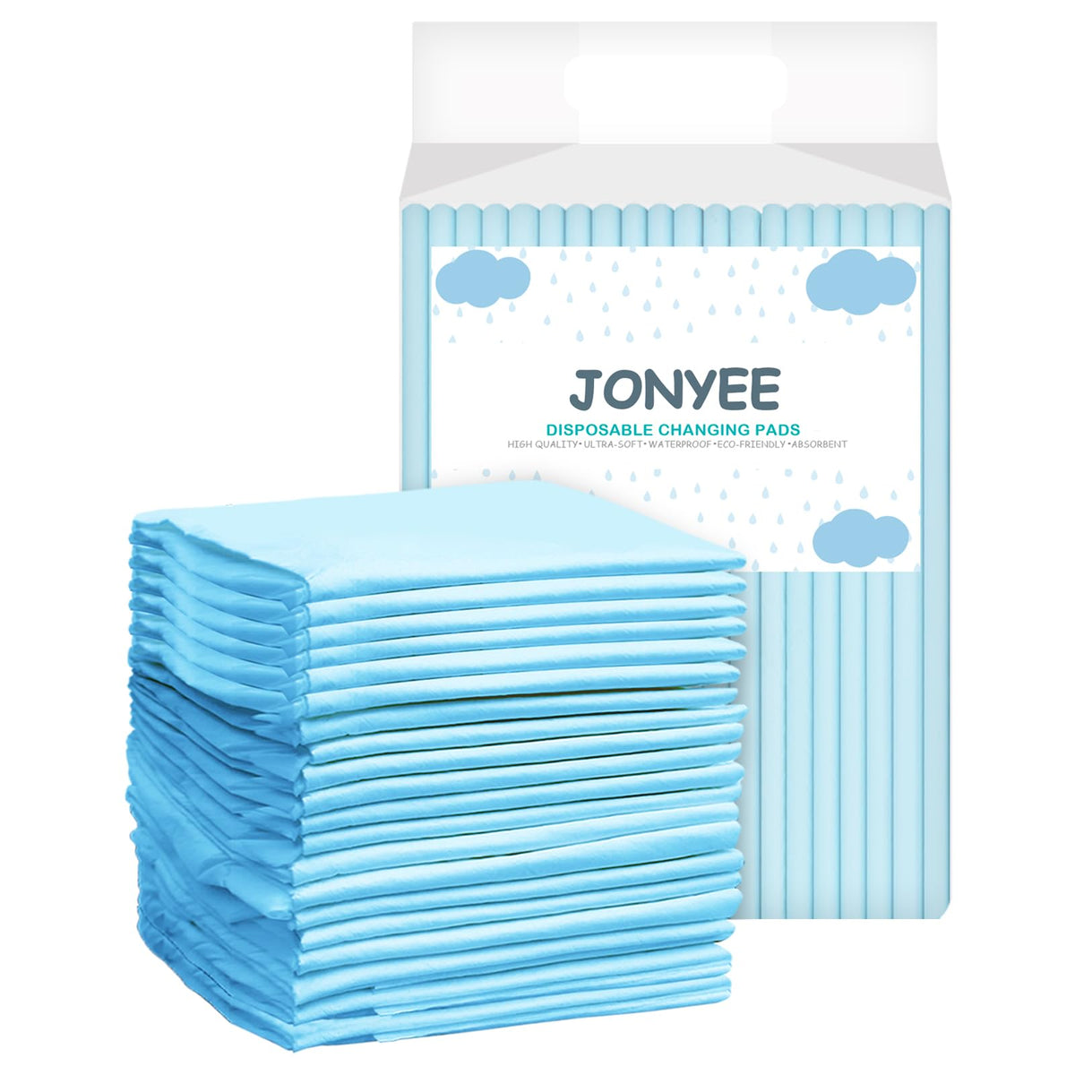 JONYEE Disposable Underpads with Leak-Proof Quick-Dry Design for Incontinence, Absorbent & WonÃ¢â‚¬â„¢t Leak Pads for Dogs and Puppy Potty Training, 40 Count 36 x 24 Inch Home Protection Pads -Blue