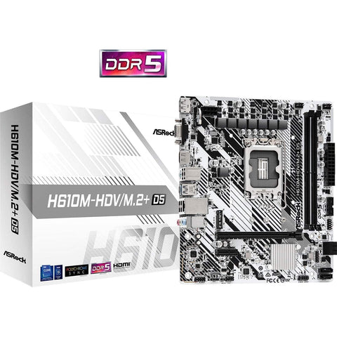 Carte Mère ASRock H610M-HDV/M.2+ DDR5 (Intel LGA 1700) Micro ATX