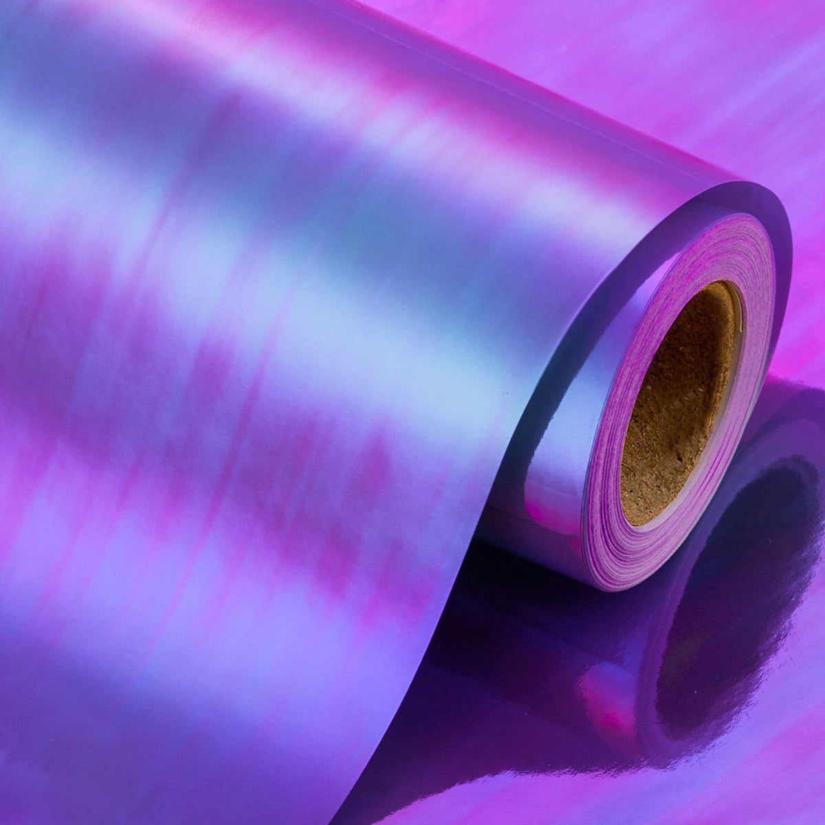 Yarcony Purple Wrapping Paper Roll - 17Inch x 33Feet - Thick Luxury Holographic Iridescent Texture Girls Gift Wrap Paper for Birthday, Wedding, Bridal Shower, Valentine's Day, Christmas, Holiday