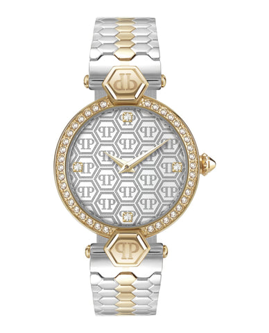 Philipp Plein PLEIN COUTURE Women's Analogue Quartz Watch, Bicolour/White - Pweaa0521, Bracelet