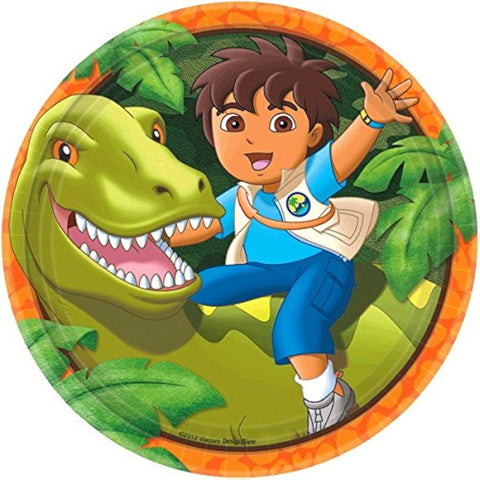 Amscan Diego's Biggest Rescue Birthday Party Round Lunch Plates, 9", Multi