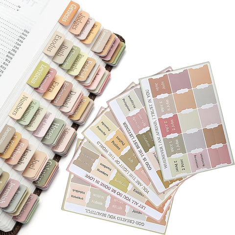 Bible Tabs for Women, 75 Bible Stickers, Bible Journaling Supplies, Bible Tabs Index Stickers Bible Divider Tabs Best Gift for Easter, Carnival, Mothers Day
