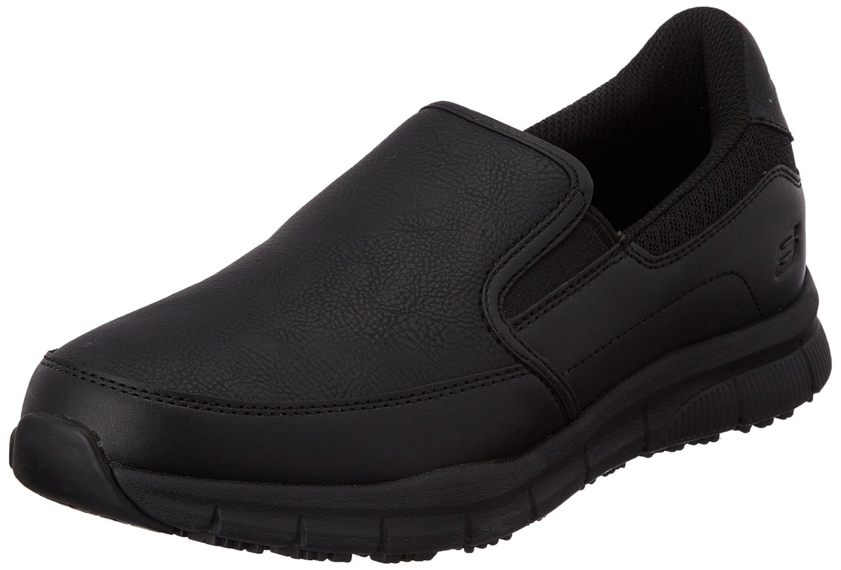 Skechers Men's Loafer, Black Synthetic Pu, 10