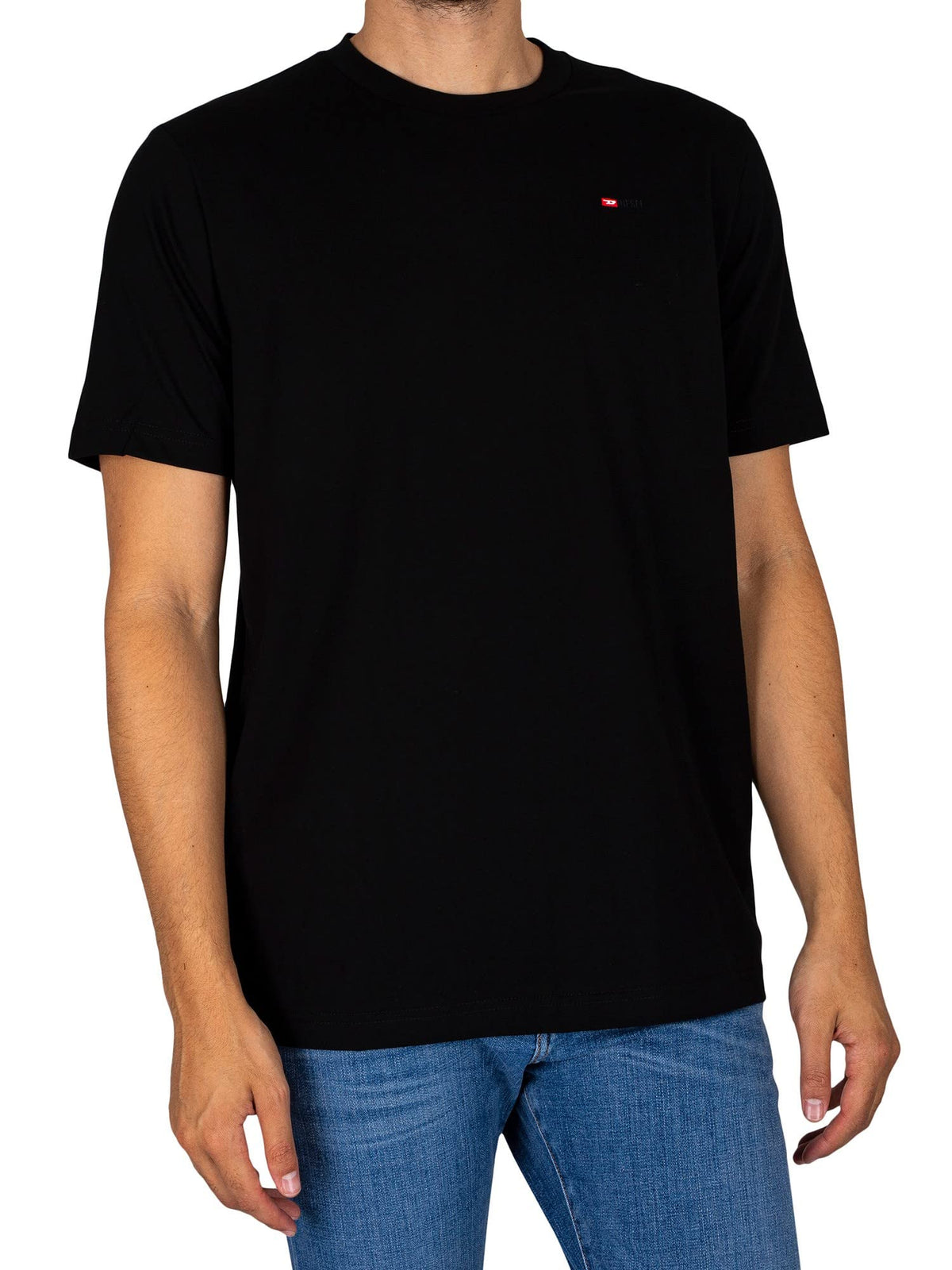 Diesel Men's T-Just Microdiv T-Shirt, Black, XL