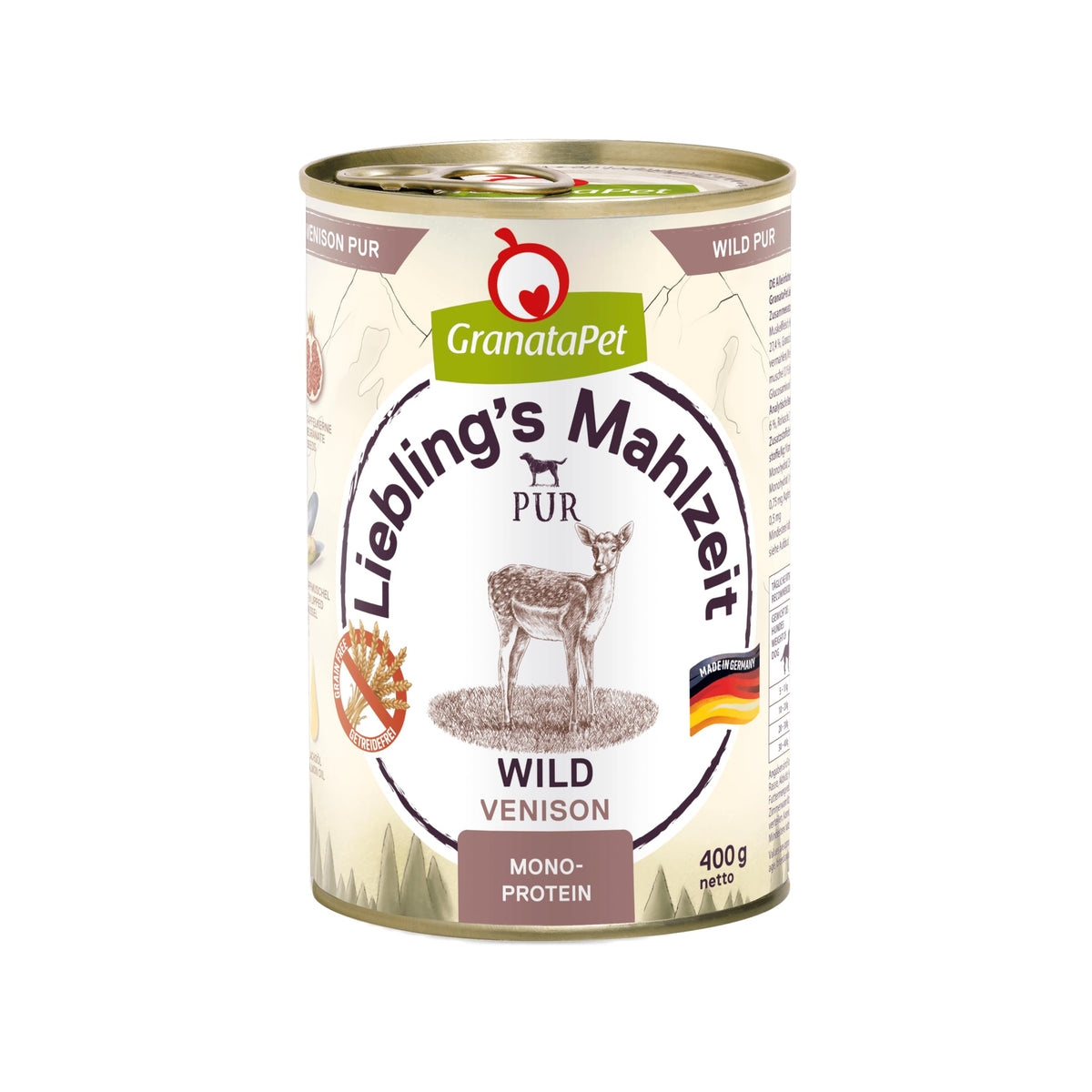 Liebling's Mahlzeit Favourite's Meal Pure Wet Wild Dog Food 6 Pack (6 x 400 g)