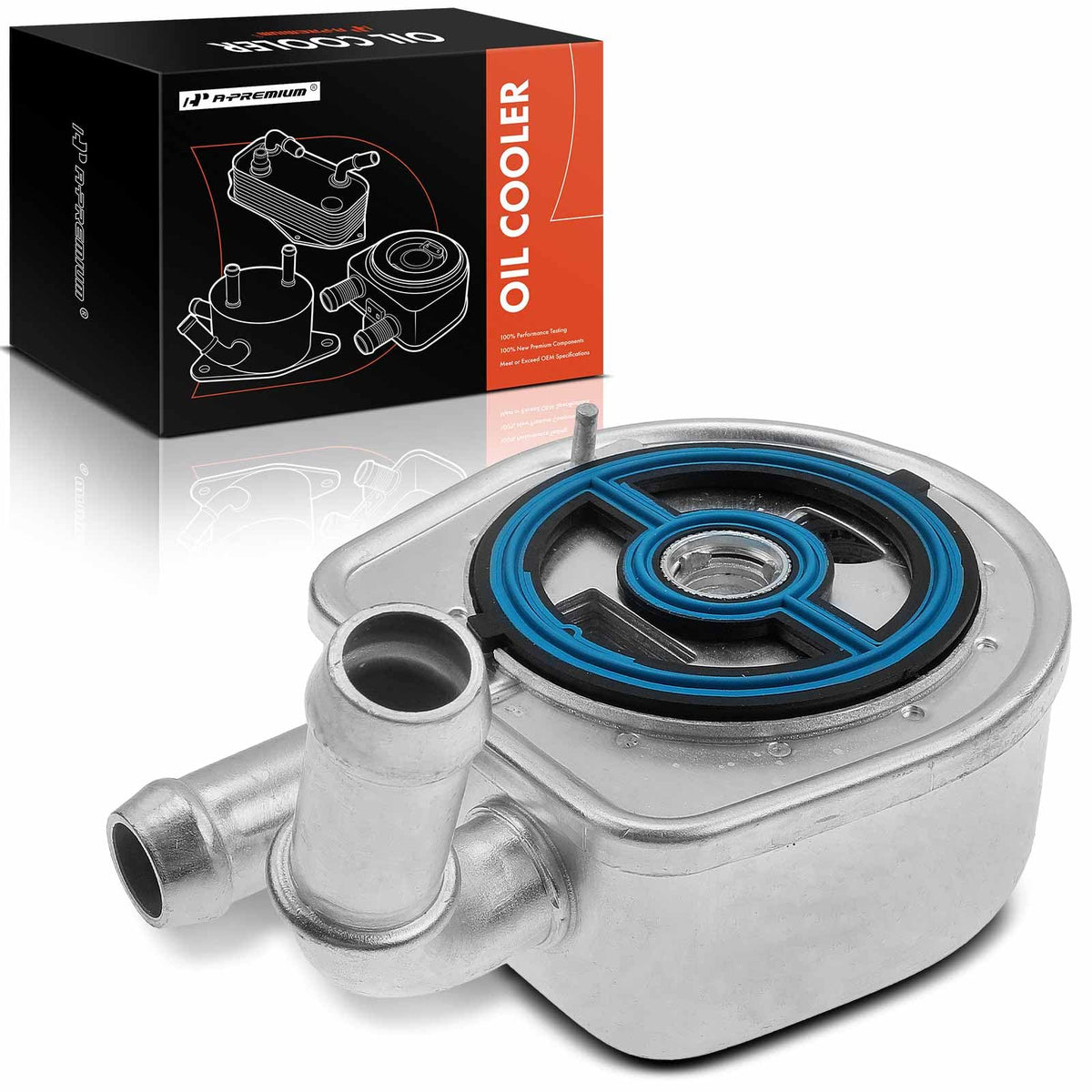 A-Premium Engine Oil Cooler with Gasket Compatible with 2010-2013 Mazda 3, 2008-2010/2012-2013 Mazda 5, 2010-2012 Mazda CX-7, 2.0L 2.3L 2.5L, Replaces# LF6W14700A, LFD714700