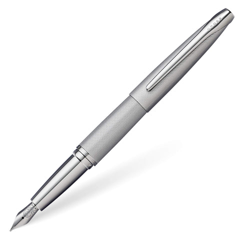 Cross ATX Sandblasted Refillable Fountain Pen, Medium Nib, Includes Premium Gift Box - Titanium Grey