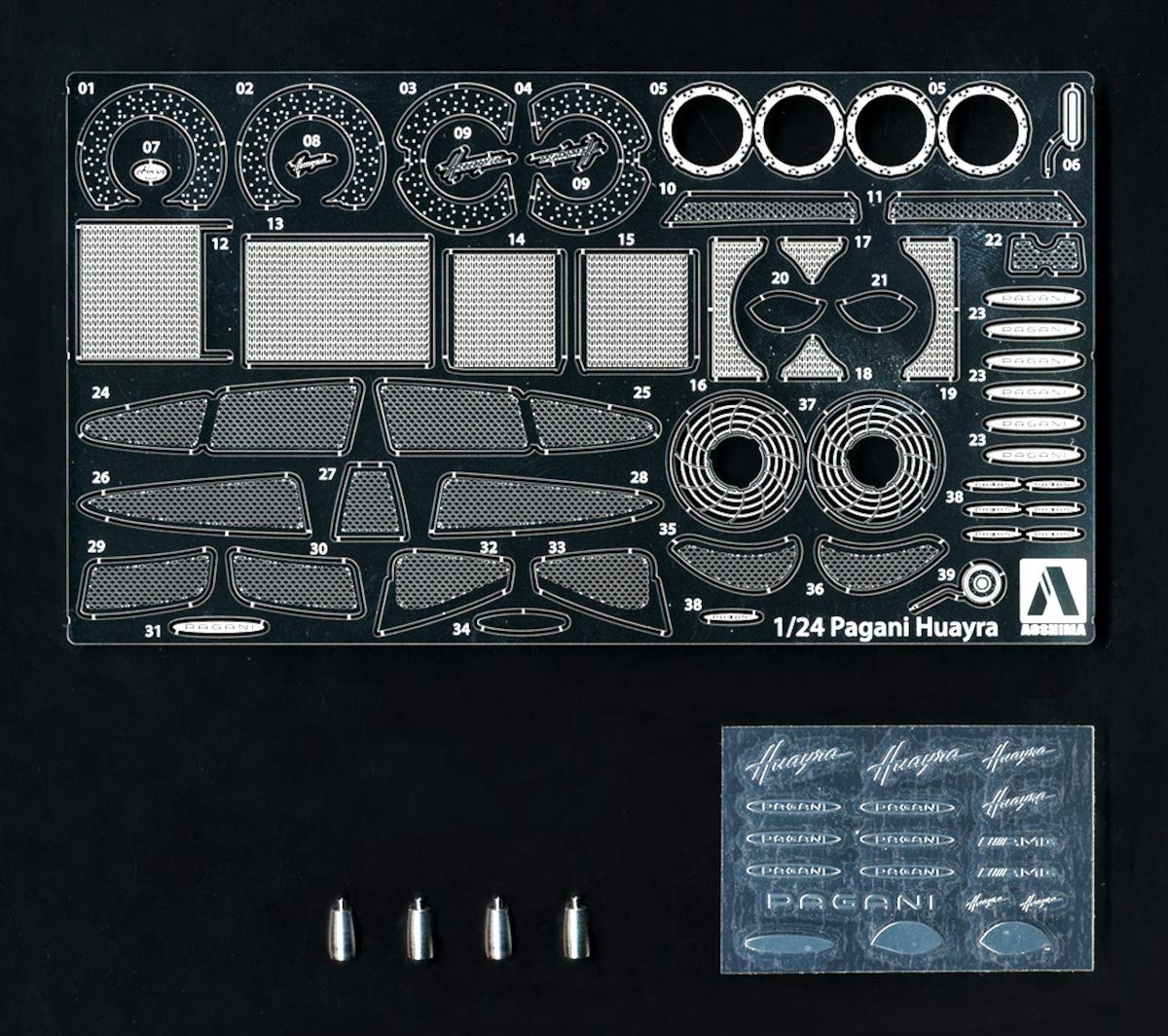 No.TSC-02 1/24 Pagani Huayra Detail-up Parts Set