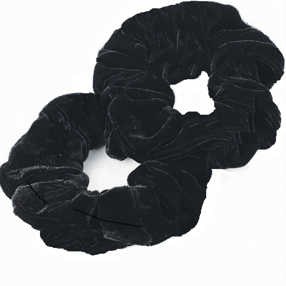 AADYAÃƒÆ’Ã†â€™Ãƒâ€ Ã¢â‚¬â„¢ÃƒÆ’Ã‚Â¢ÃƒÂ¢Ã¢â‚¬Å¡Ã‚Â¬Ãƒâ€¦Ã‚Â¡ÃƒÆ’Ã†â€™ÃƒÂ¢Ã¢â€šÂ¬Ã…Â¡ÃƒÆ’Ã¢â‚¬Å¡Ãƒâ€šÃ‚Â® Pair of Extra Large (15CM) Velvet Hair SCRUNCHIES Elastic Scrunchy Hair BOBBLES (Black)