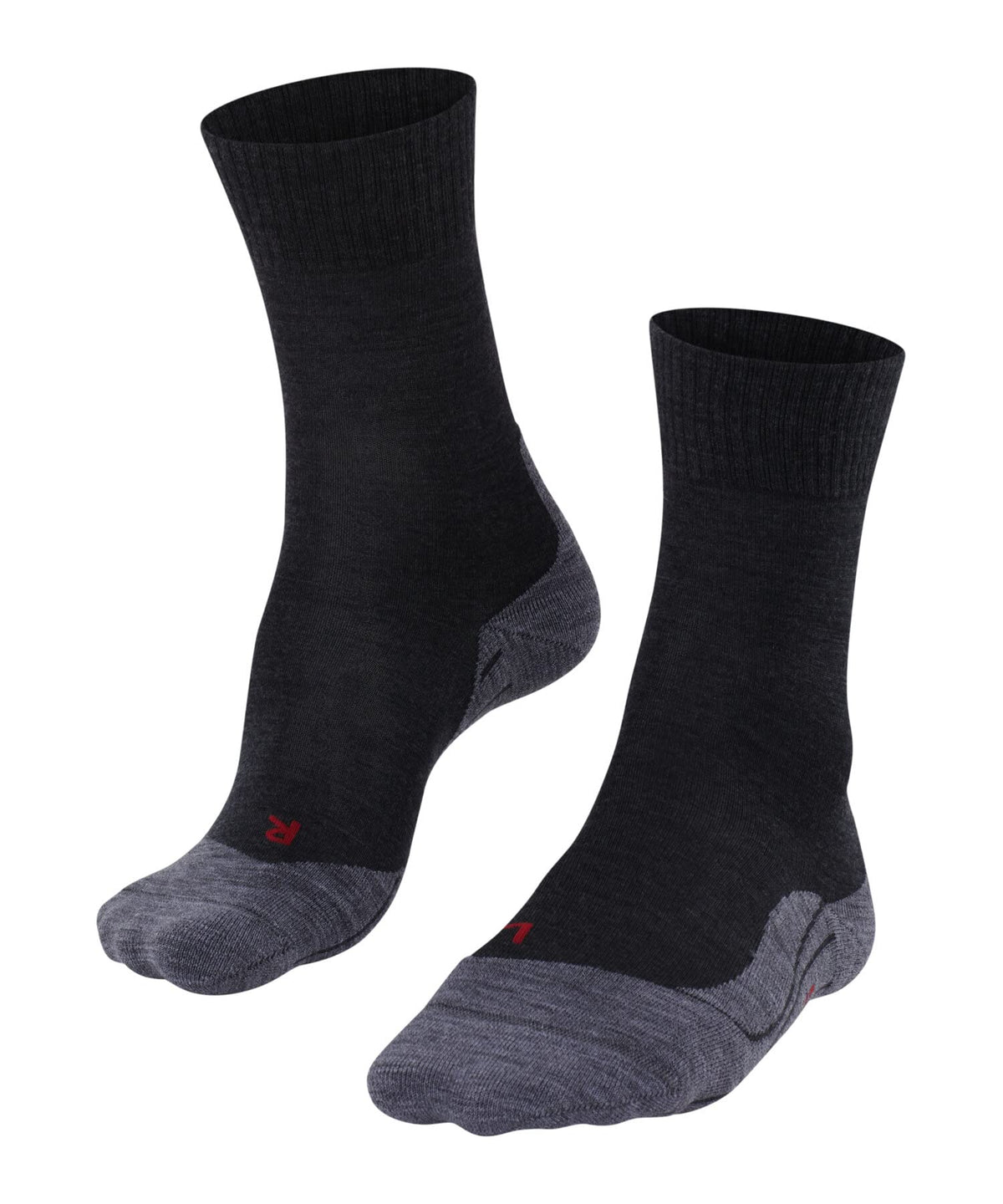 FALKE Men's TK5 Wander M SO Wool Thin Anti-Blister 1 Pair Hiking Socks, Grey (Asphalt Melange 3180), 8-9
