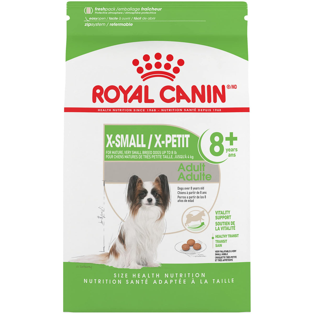 Royal Canin X-Small Adult 8+ Dry Dog Food, 2.5 lb bag