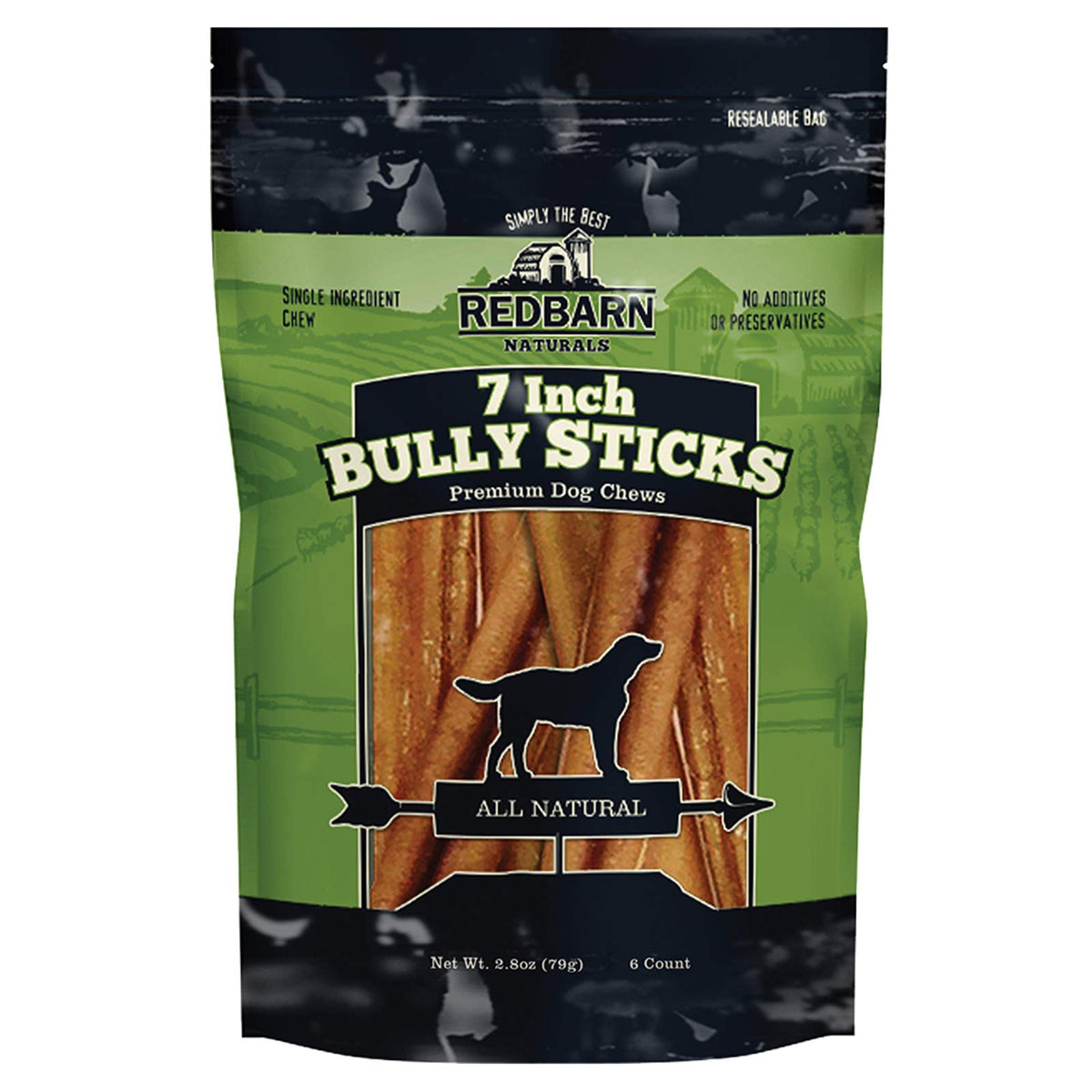 Redbarn 7" Bully Sticks for Dogs (6-Count, Pack of 3)