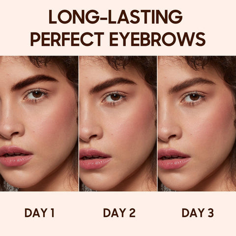 Brow Tattoo Peel Off Tint - Eyebrow Gel Tint with Eyebrow Stencils, Brow Gel Eyebrow Tattoos Long-Lasting Waterproof Eye Brow Pencils for Women Create Full Voluminous Brows (Dark Brown)
