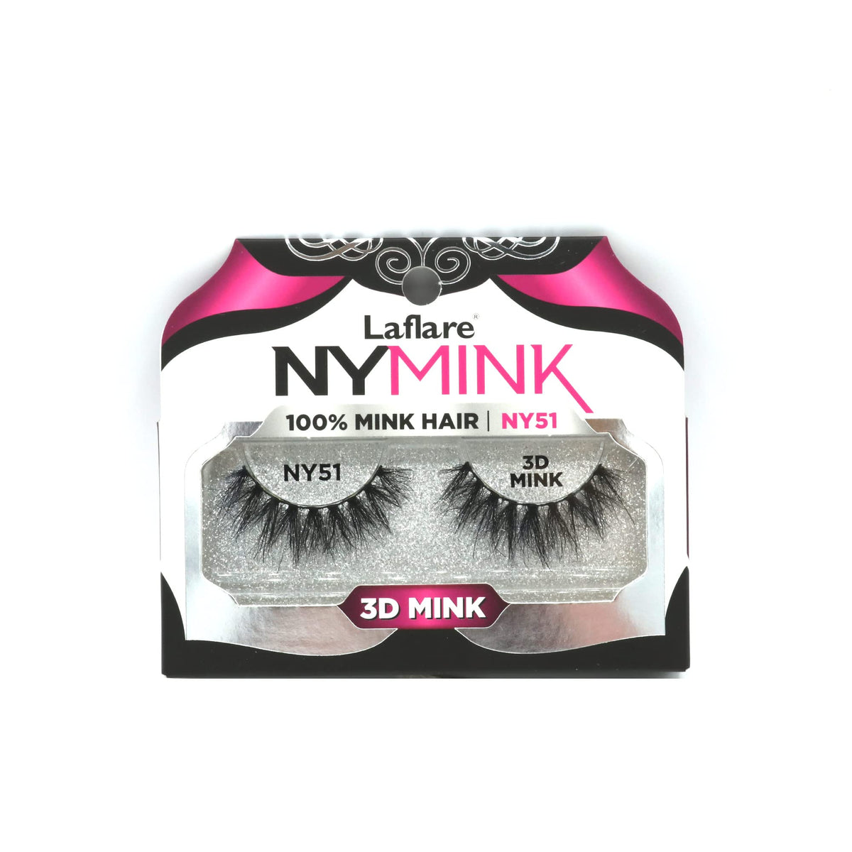 Laflare 3D NY Mink Eyelashes, 100% Real Mink Hair Lashes, Luxury Makeup, Natural, Light, Trendy, Variety, Reusable, Multi layered Real Mink Hair Lashes (NY51)