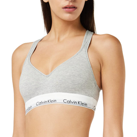 Calvin Klein Women's Bralette Lift 000qf1654e Triangle Bras, Grey (Grey Heather), XS