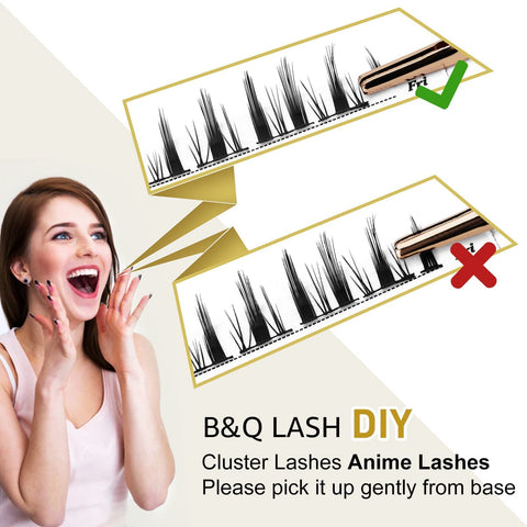 Lash Clusters 14 Pairs Manga Lashes 196 Clusters DIY Lash Extensions D Curl Cluster Lashes B&Q Eyelash Clusters Anime Lashes Wispy Spiky Cluster Eyelash Extensions Individual Lashes Cluster(B39,MIX)