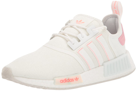 adidas Women's NMD_r1 Sneaker, White/White/Acid Red, 7.5
