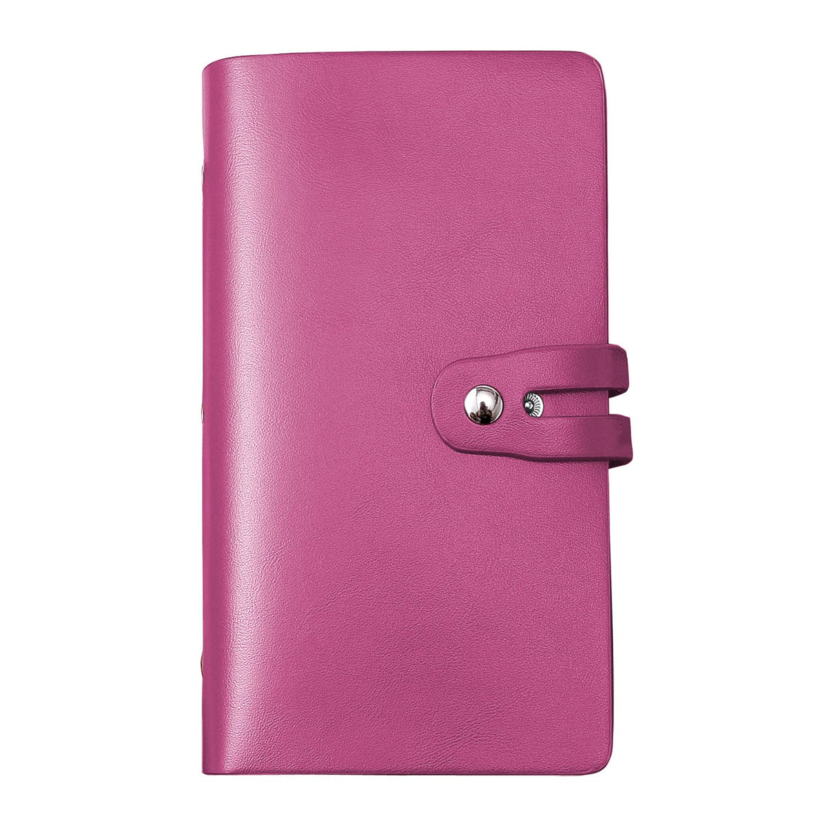 RFID Credit Card Holder, Leather Business Card Organizer with 96 Card Slots, Credit Card Protector for Managing Your Different Cards and Important Documents to Prevent Loss or Damage (Rose Red)