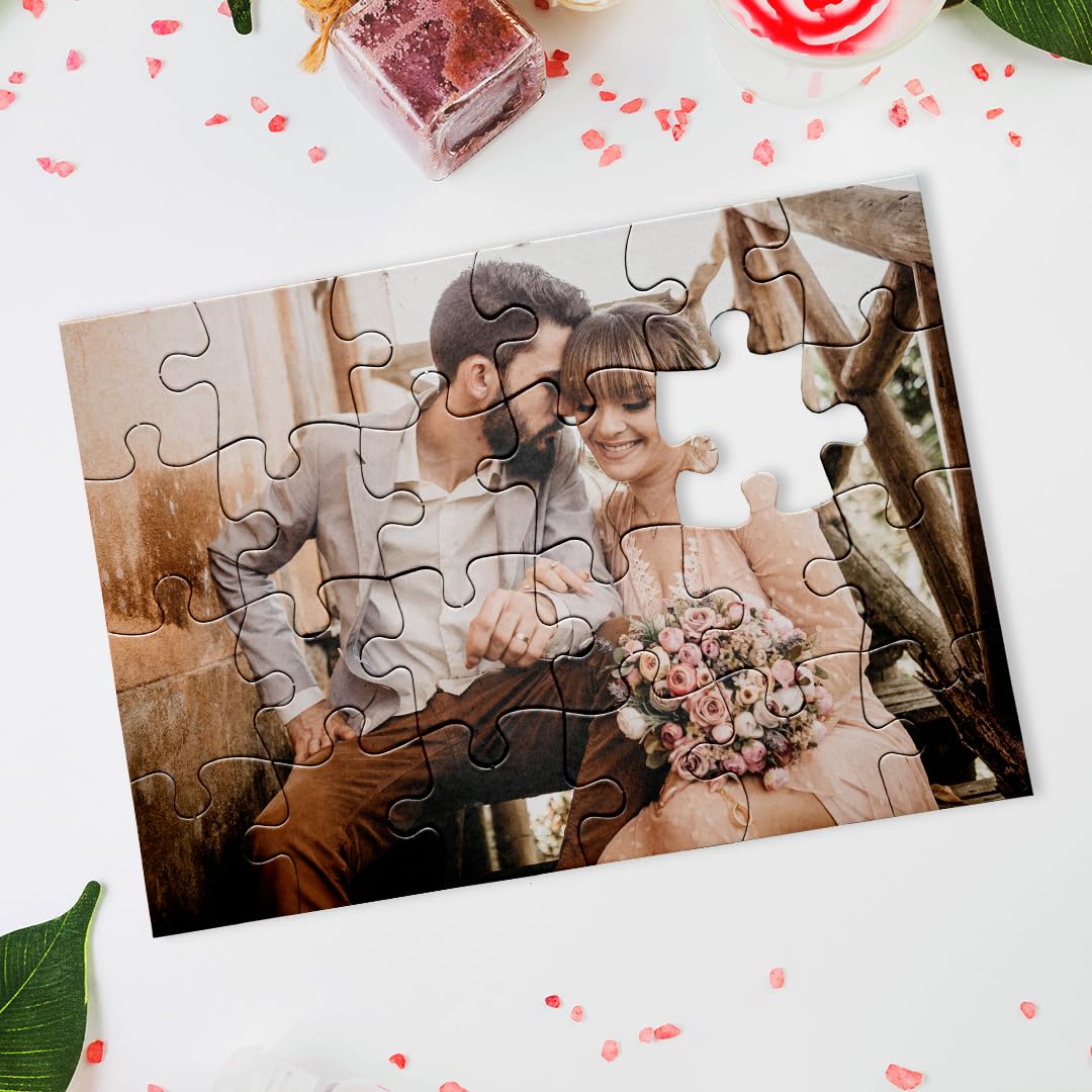 CanvasChamp Personalized Photo Puzzle - Jigsaw Puzzle from Your Photos Rectangle- Customized Wedding, Couple, Pet Puzzle - Ideal Gift for Birthday, Anniversary, Mothers Day (11" x 14", Pack of 256)
