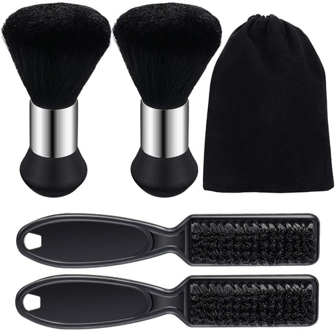 2 Sets Barber Neck Duster Brush, Professional Barber Accessories Cleaning Supplies, Duster Nylon Brush Cleaners Hair Cutting Styling Brush Tool