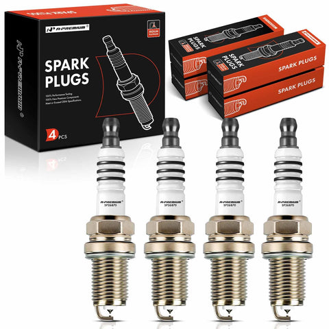 A-Premium Iridium & Platinum Spark Plugs Compatible with Mitsubishi Lancer 2008 2009 2010, 2.0L, Naturally Aspirated Only, Pack of 4