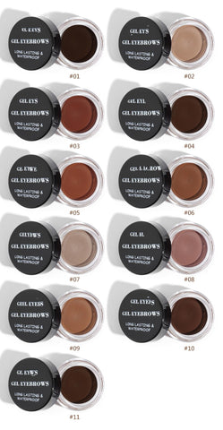 MAEPEOR Matte Eyebrow Pomade 10 Colors Creamy Smooth Full-pigmented Brow Pomade Long Lasting Waterproof Cream Brow Gel with Eyebrow Brush (M04 Dark Brown)