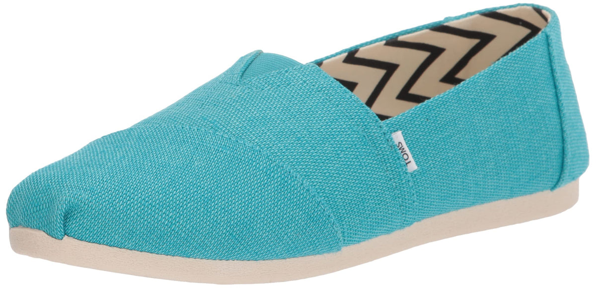 TOMS Womens Alpargata Canvas Slip On Flats Casual - Blue - Size 6.5 B