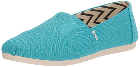 TOMS Womens Alpargata Canvas Slip On Flats Casual - Blue - Size 6.5 B
