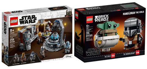 LEGO Star Wars The Armorer's Mandalorian Forge 75319 + Brickheadz Mandalorian & The Child 75317 Exclusive Set